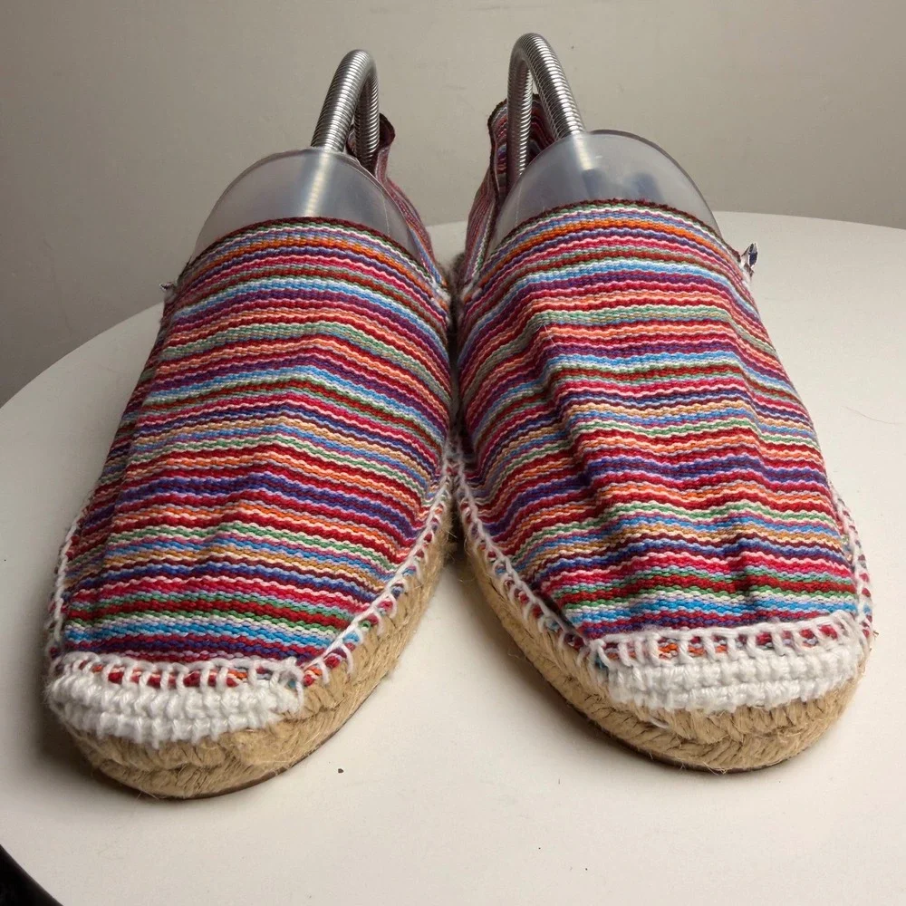 Alpargatus Rainbow Stripe Espadrille Flats‎ Made in Spain Vegan EU 41